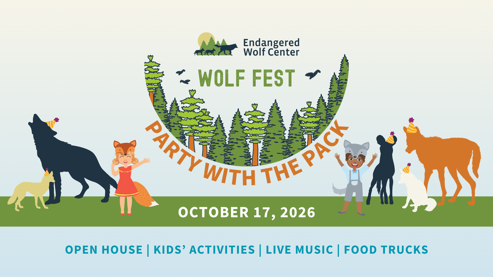 Wolf Fest Banner art and song of the wild